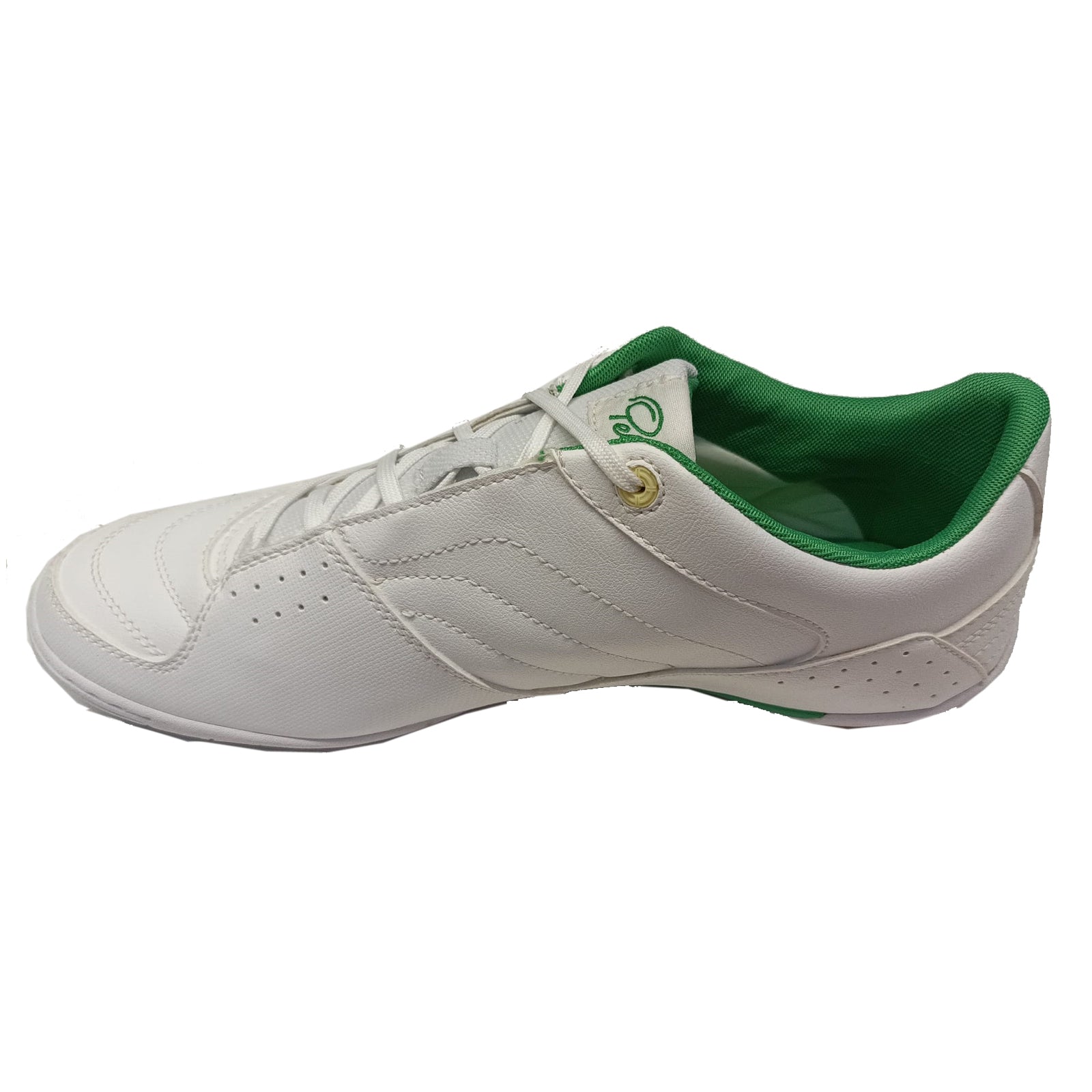 Pele Sports Setembro Men's Football Boots - White Running/Hyper Green