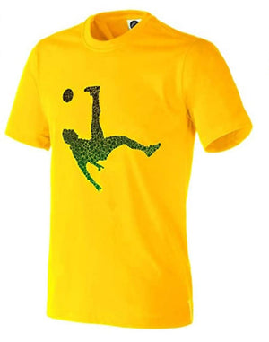 Pele Sports Men's Bike Kick T-Shirt - Yellow