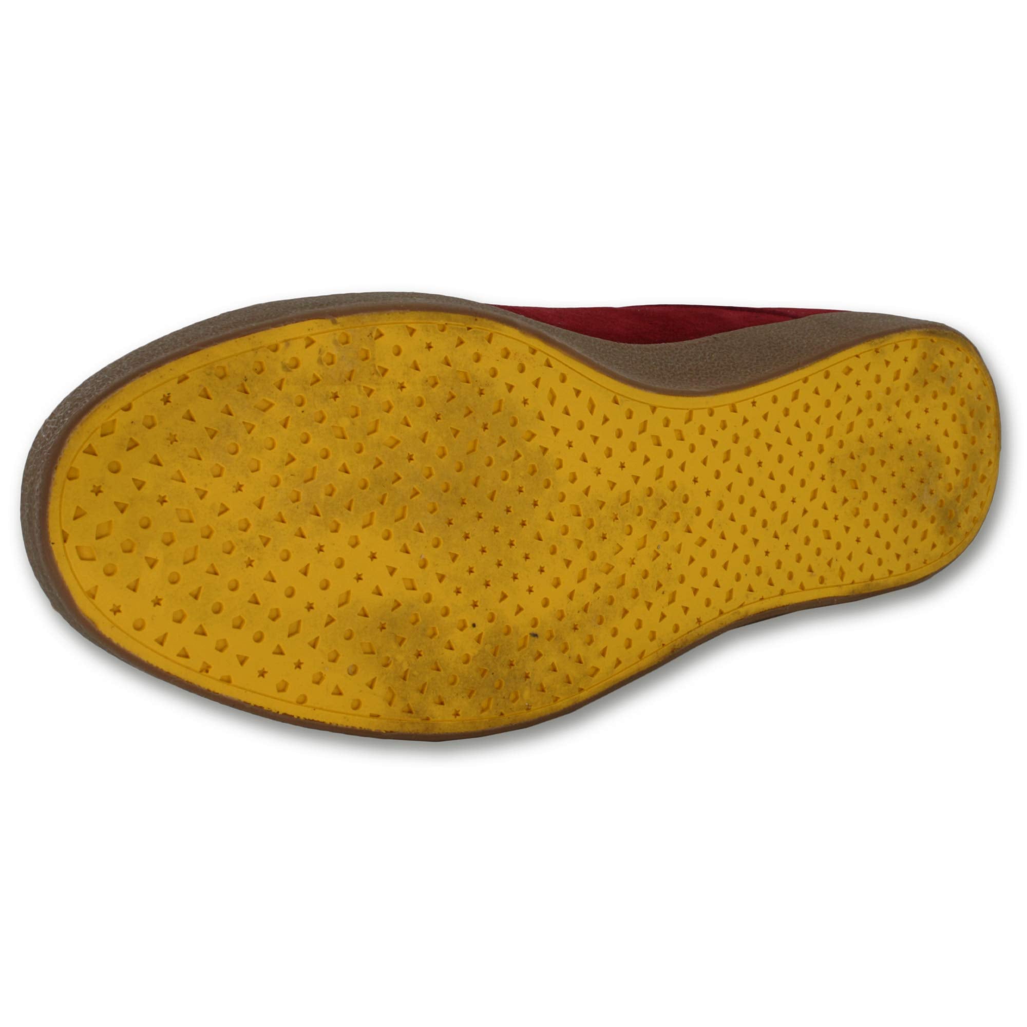 Pele Sports Men's Azteca Suede Soccer Shoe - Rio Red/Vintage Gum/Spectra Yellow