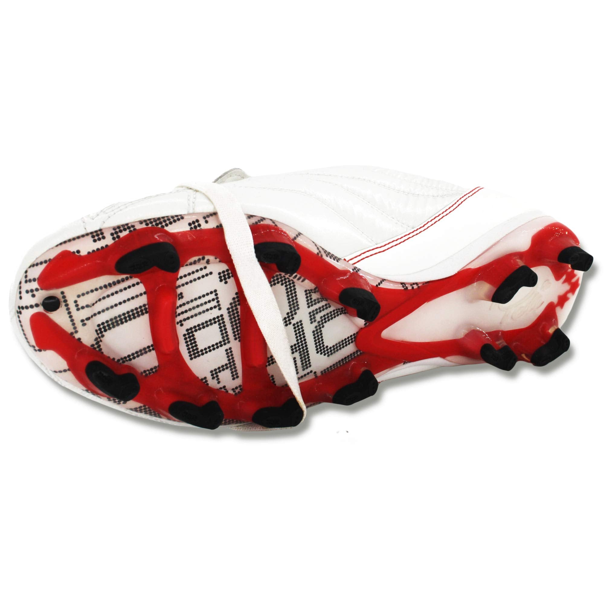 Pele Sports Kid's 1962 FG MS Junior Football Boots - White / Red