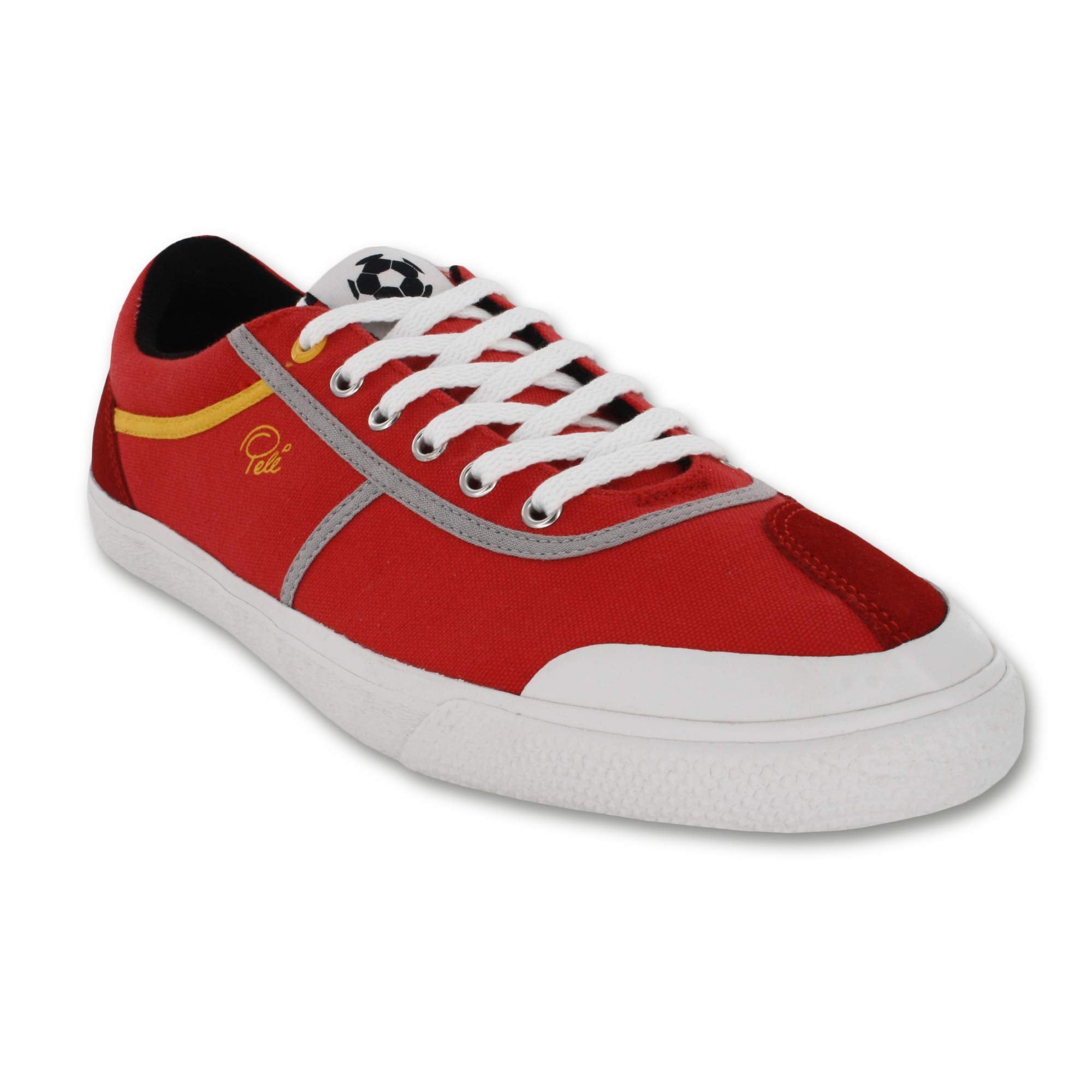 Pele Sports Men's Armador Canvas Sneakers - High Risk Red / Spectra Yellow
