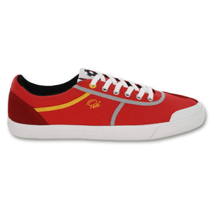 Pele Sports Men's Armador Canvas Sneakers - High Risk Red / Spectra Yellow
