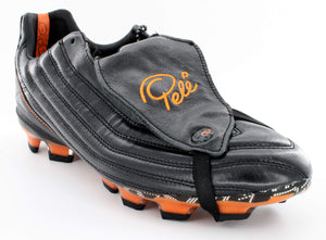 Pele Sports 1962 FG MS Men's Football Boots - Black/Orange/Castlerock